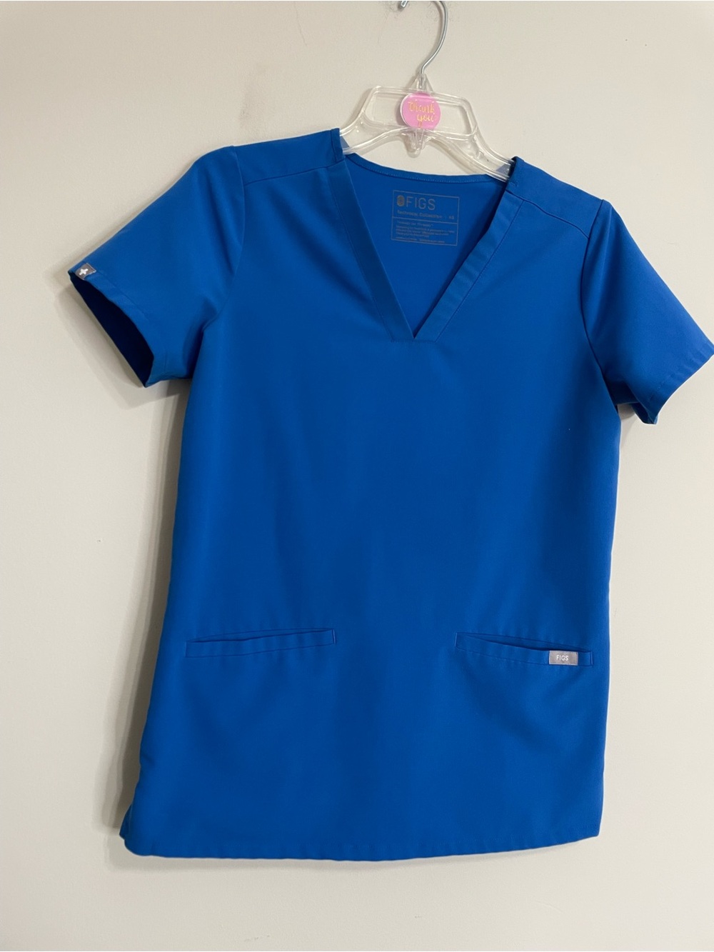 FIGS Women's V-Neck Scrub Top in Royal Blue~Size XS  Medical Staff